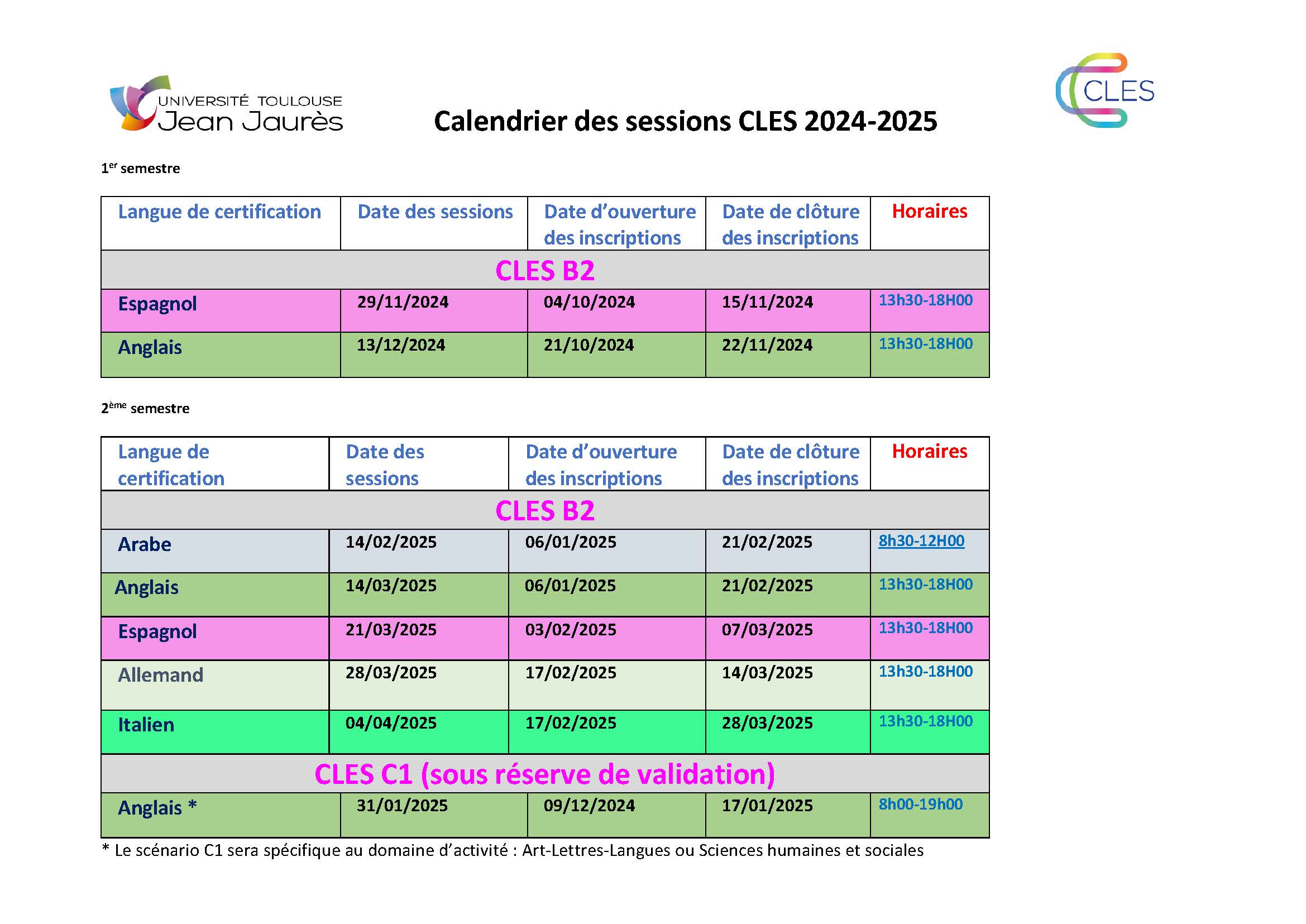 Calendrier des sessions CLES 2024-2025 v3