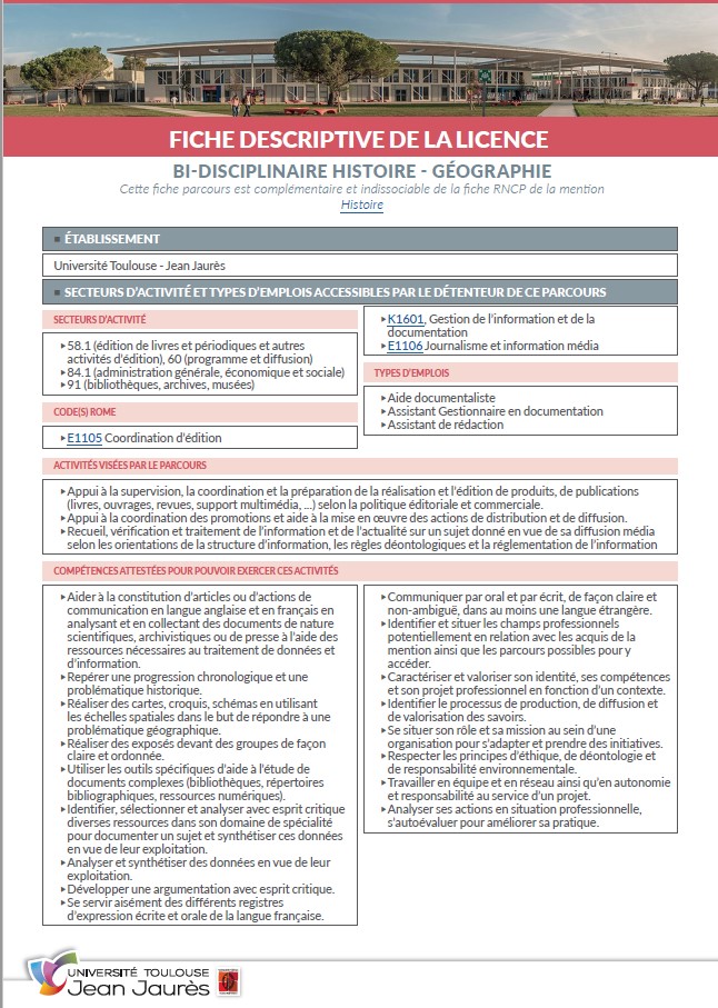 Image Licence Bi-disciplinaire Histoire-Géographie