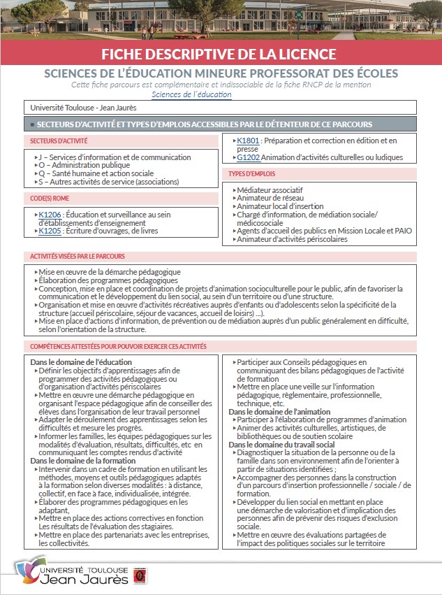 Image fiche descriptive licence Sciences de léducation - Psychologie