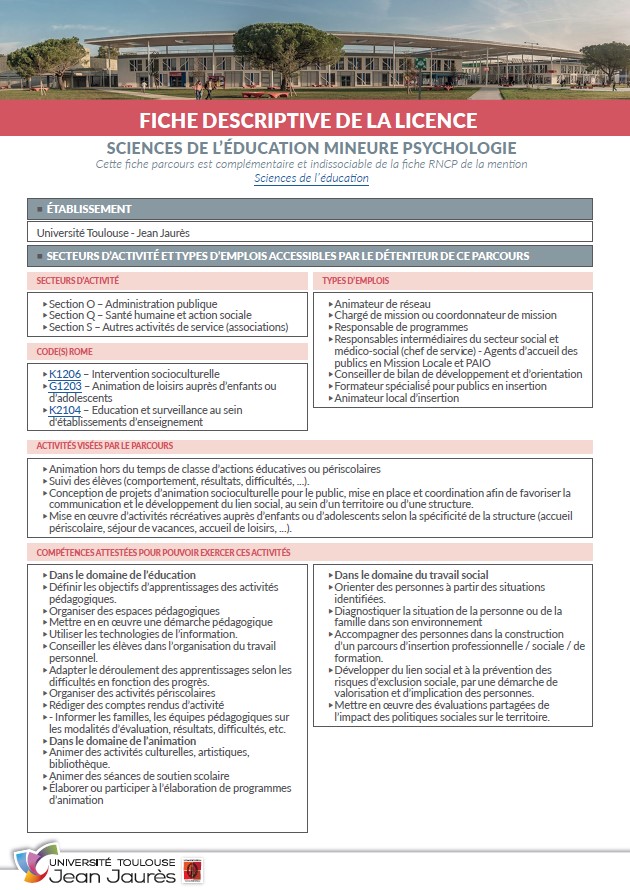 Image fiche descriptive licence Sciences de léducation - PE