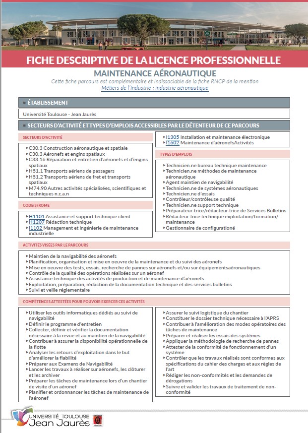 Image Fiche descriptive LP Maintenance aéronautique