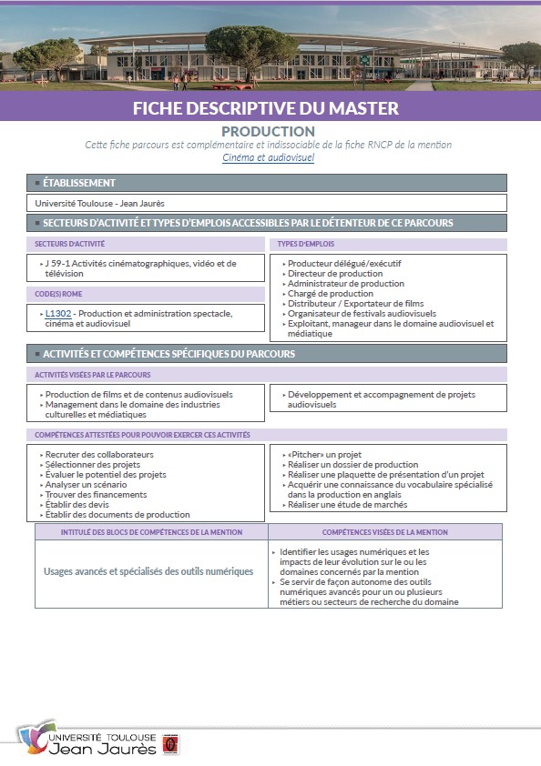 Image fiche descriptive Master Production