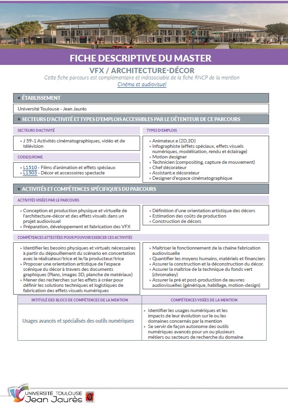 Image Fiche descriptive Master VFX Architecture décor