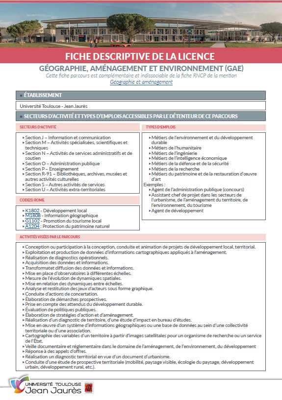 Vignette fiche descriptive Licence GAE